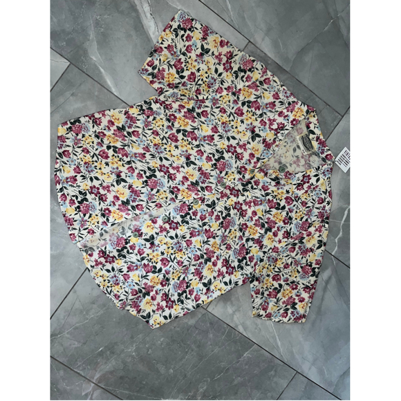 Vintage Separate Scene Floral Blouse M - Picture 4 of 8